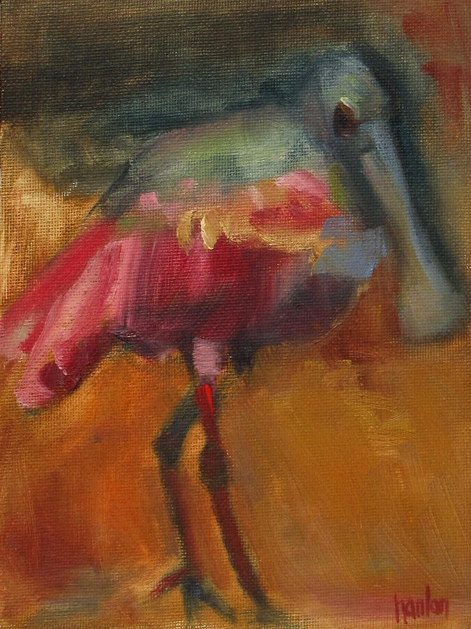 Bird Painting - Roseate Spoonbill by Susan Hanlon