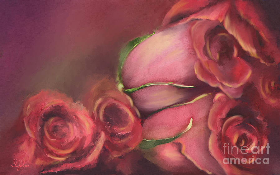 Nature Digital Art - Roses 4 You by Sydne Archambault