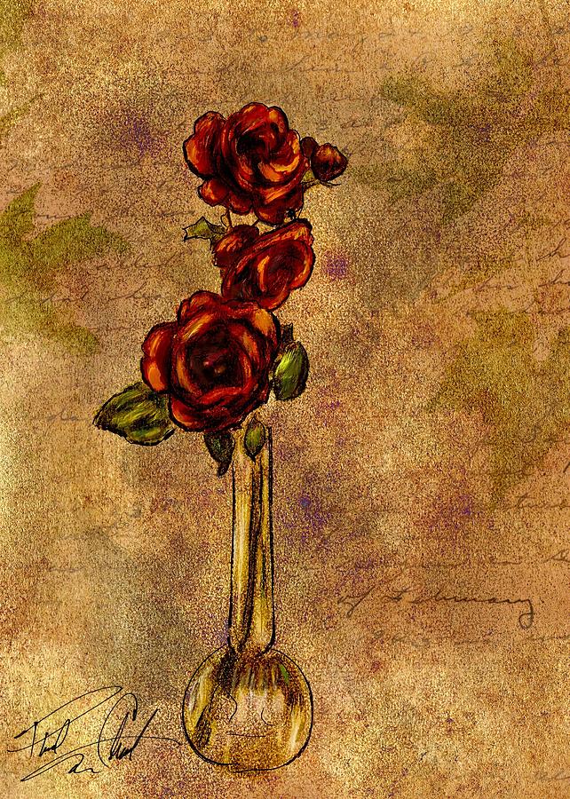 Roses After Cezanne Digital Art by Phil Clark