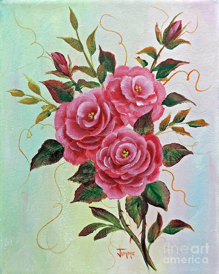 Roses Ala Prima Painting by Jimmie Bartlett