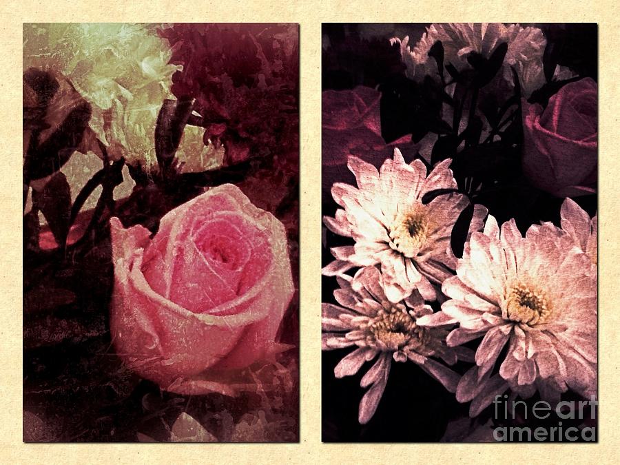 Roses and Chrysanthemums Photograph by Joan-Violet Stretch