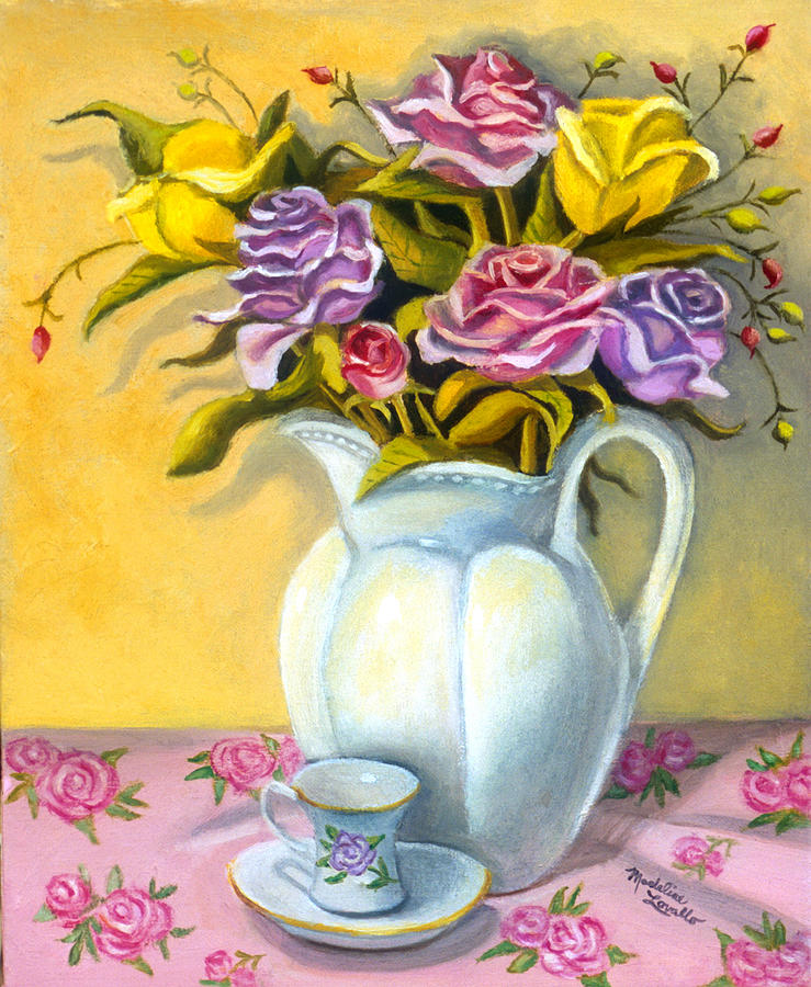 Roses and More Roses Painting by Madeline  Lovallo