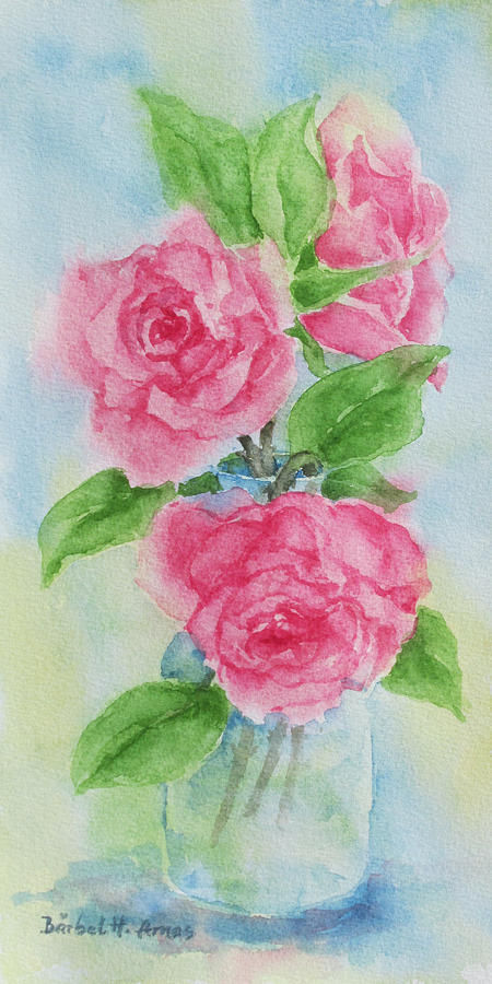 Roses Painting by Barbel Amos