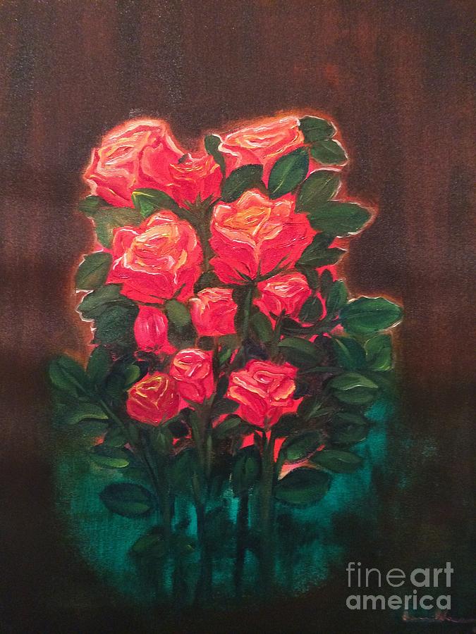 Roses Painting by Brindha Naveen