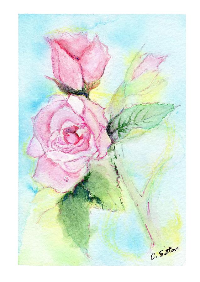 Roses Painting by C Sitton