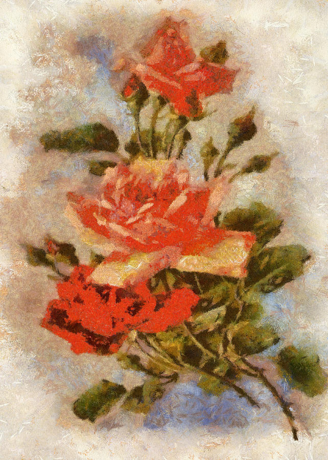 Roses Digital Art by Charmaine Zoe