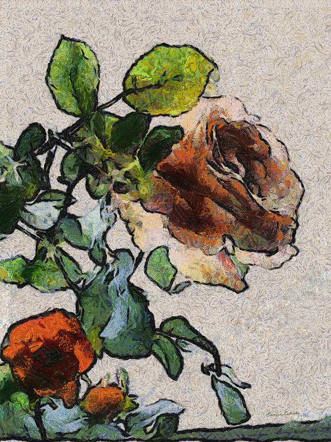 Roses Digital Art by Ernest Echols