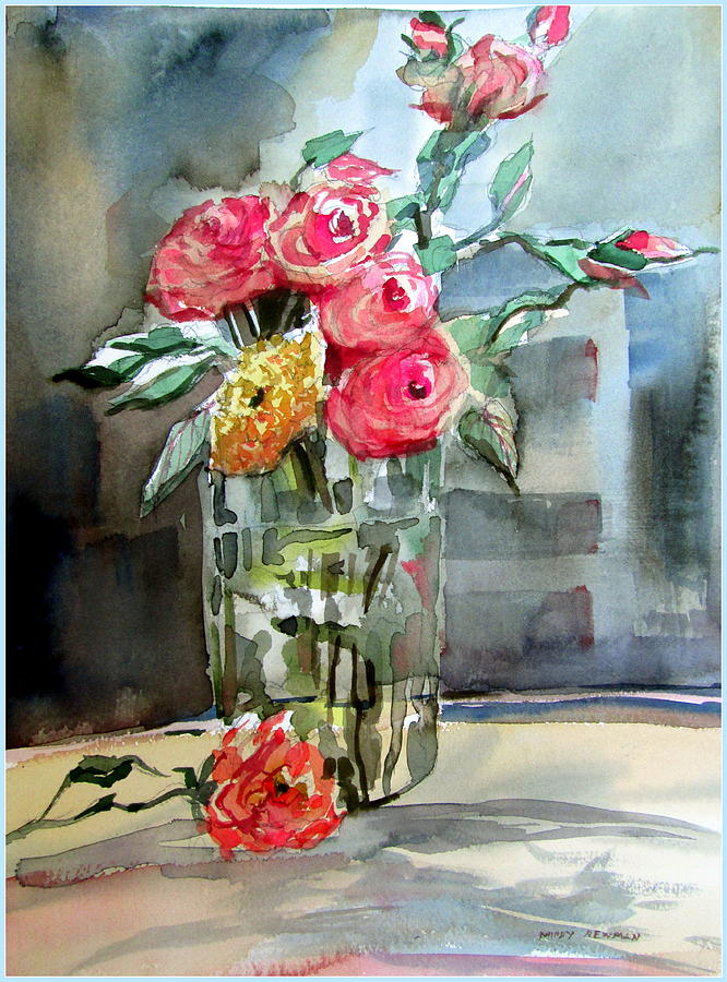 Rose Painting - Roses for Manet by Mindy Newman