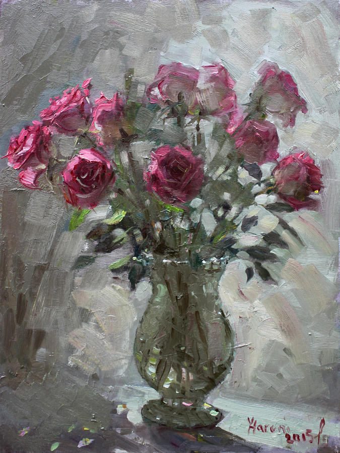 Roses for Viola Painting by Ylli Haruni