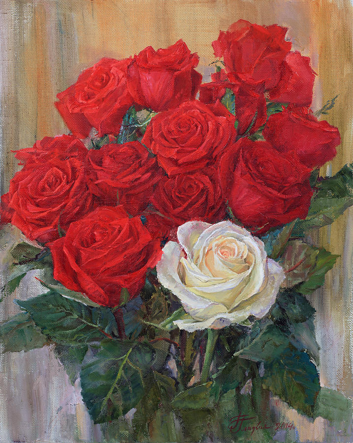 Roses for you Painting by Galina Gladkaya - Fine Art America