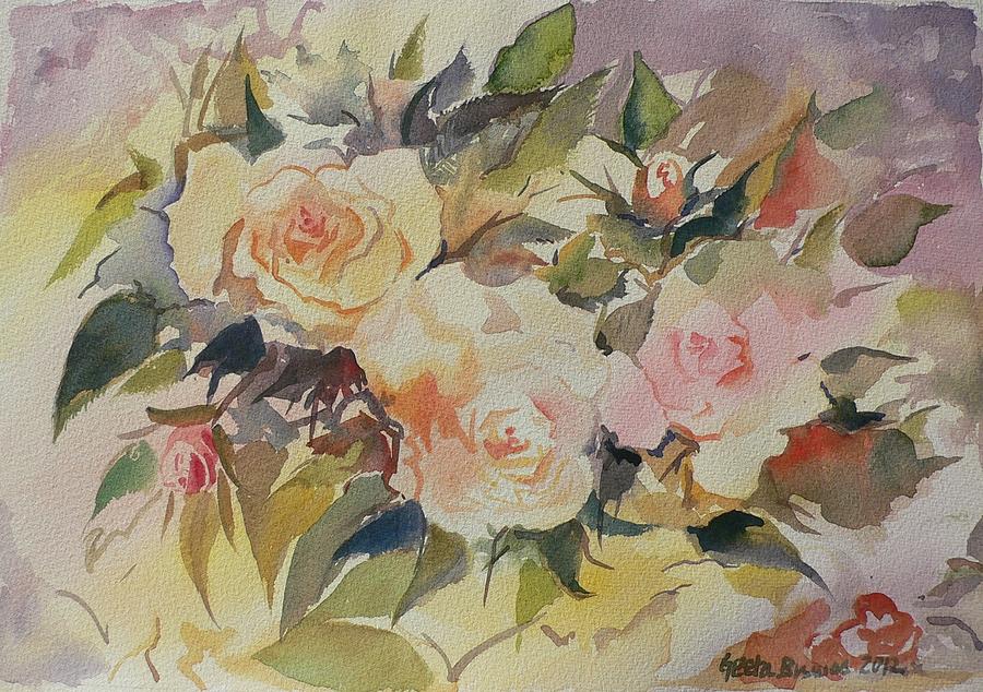 Roses Painting by Geeta Yerra