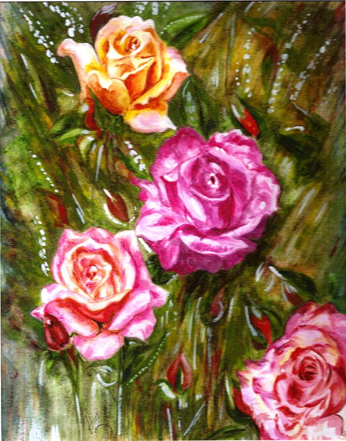 Roses Painting by Harsh Malik