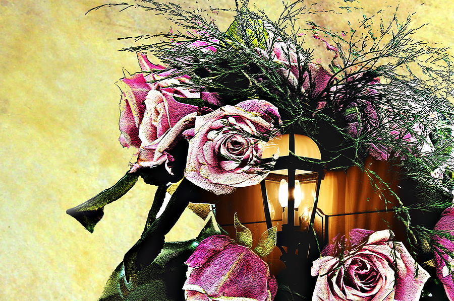 Rose Digital Art - Roses in Lantern by Frank Garciarubio