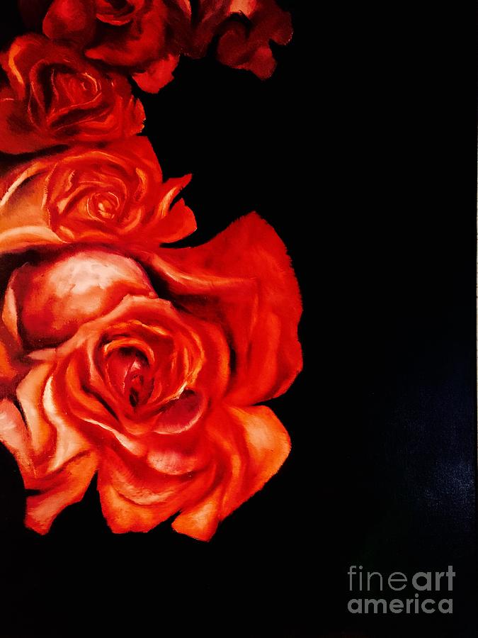 Roses Painting by Irene Pomirchy
