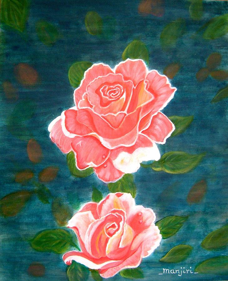 Roses Painting by Manjiri Kanvinde