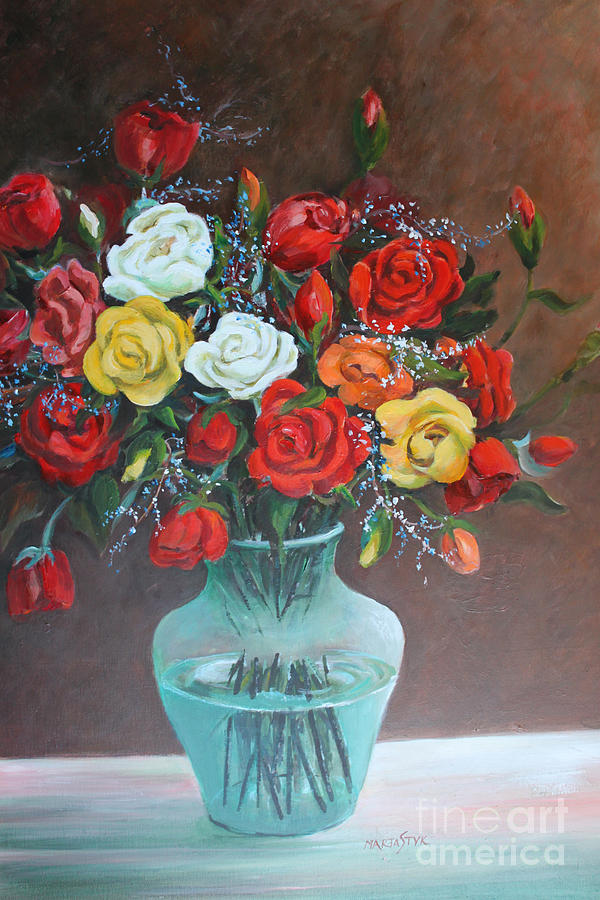 Roses Painting by Marta Styk