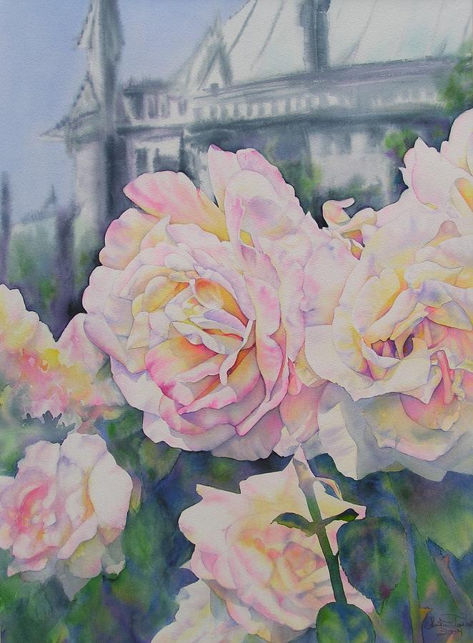 Roses of Notre Dame Two Painting by Annika Farmer