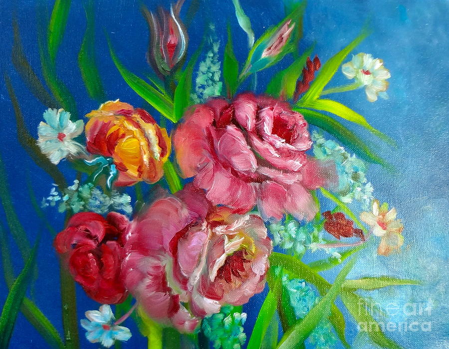 Roses Roses Jenny Lee Discount Painting by Jenny Lee