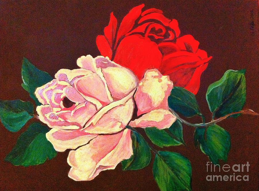 Roses Painting by Saundra Myles