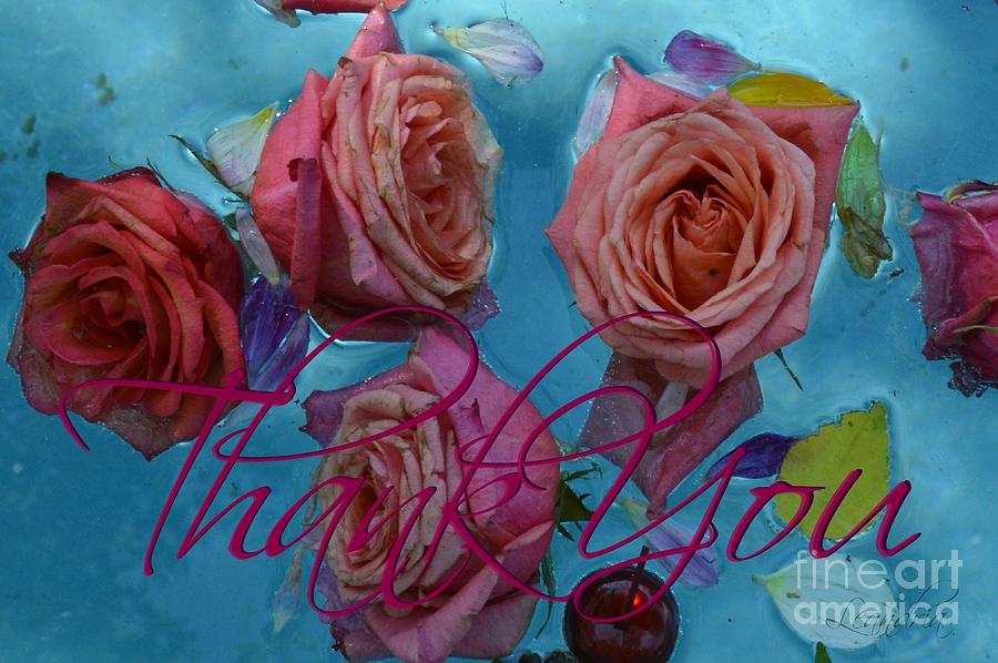 Roses Thank You  for card Photograph by Leandria Goodman