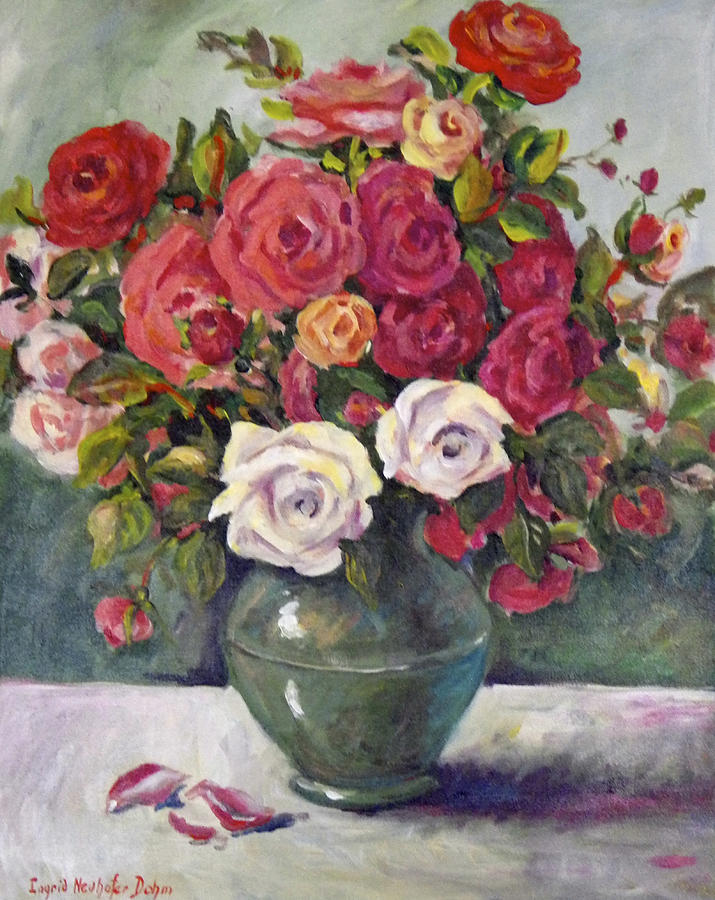 Roses V Painting by Ingrid Dohm