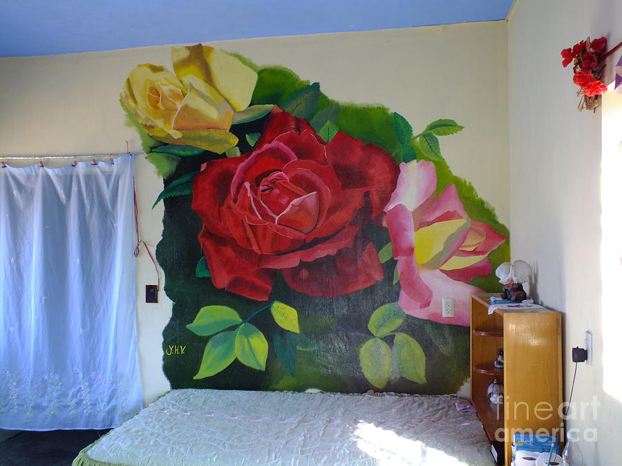 Roses Painting by Yenni Harrison
