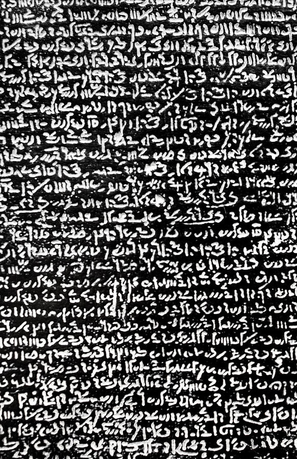 Rosetta Stone Photograph - Rosetta stone texture by Alessandro Zenone