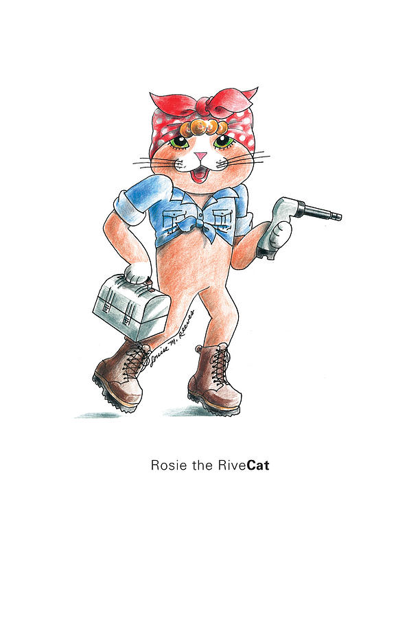 Cat Photograph - Rosie RiveCAT by Louise McClain Reeves
