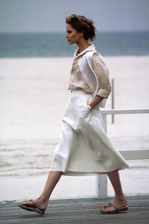 Rosie Vela Wearing Calvin Klein Photograph by Arthur Elgort - Fine Art ...