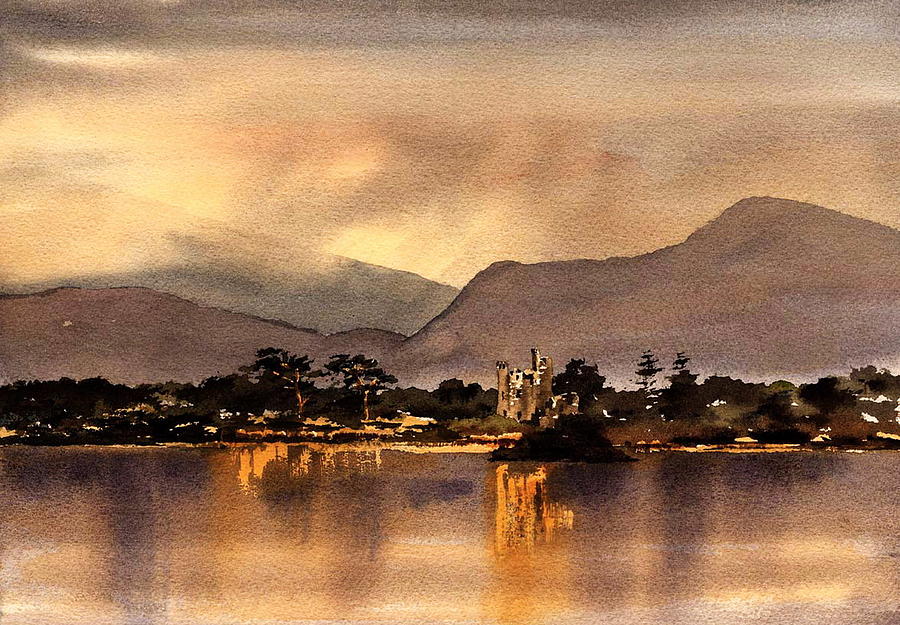 Killarney  Ross Castle  Painting by Val Byrne