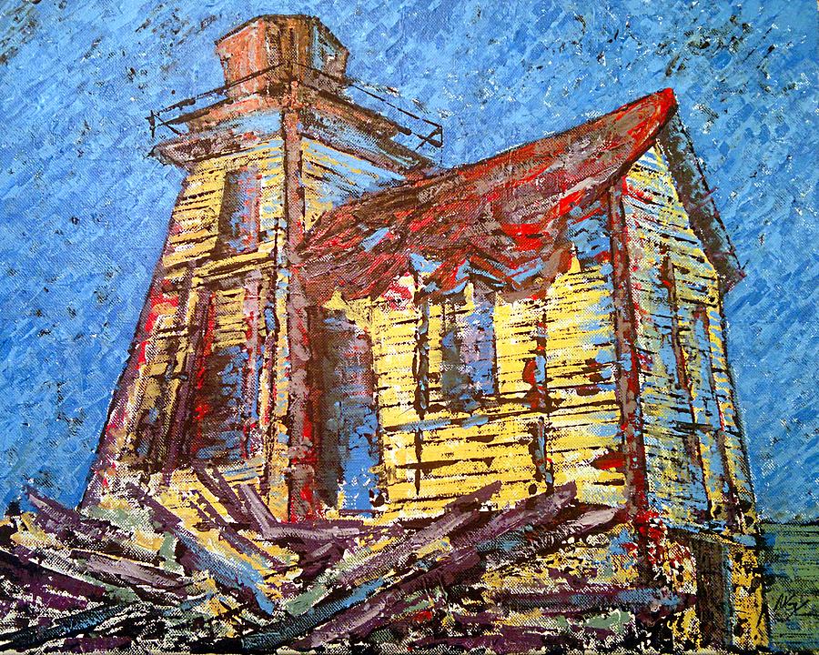 Ross Island Lighthouse Painting by Michael Graham