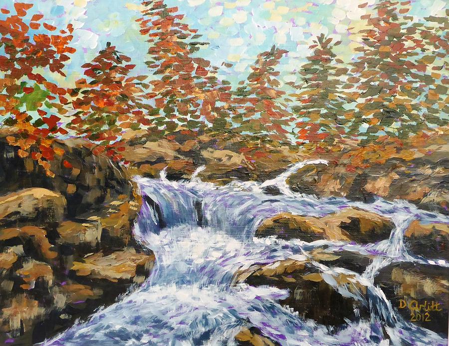 Rosseau Falls Painting by Diane Arlitt