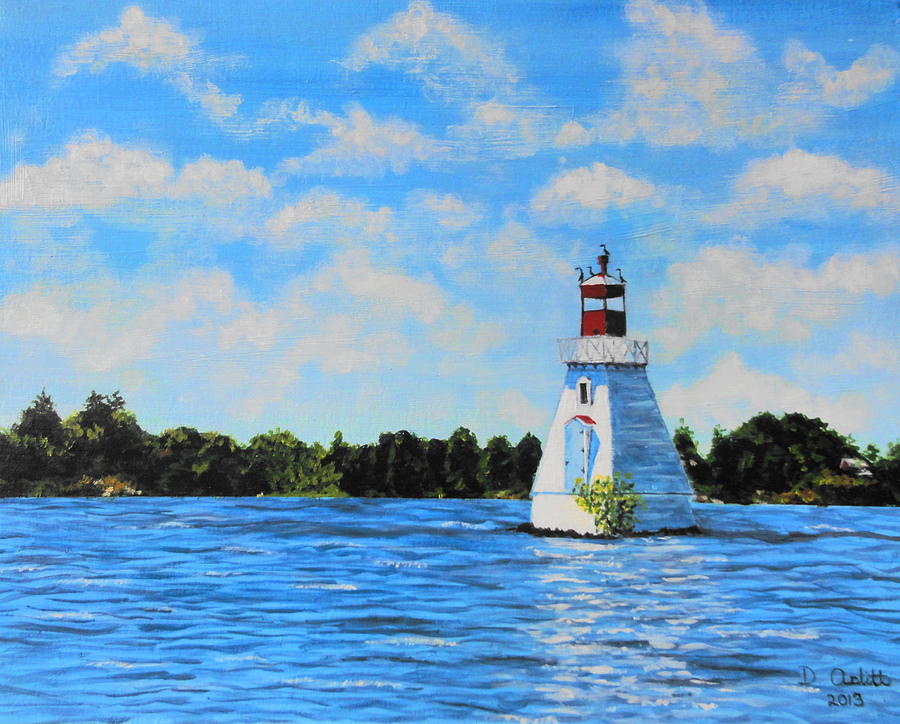 Summer Painting - Rosseau Lighthouse by Diane Arlitt