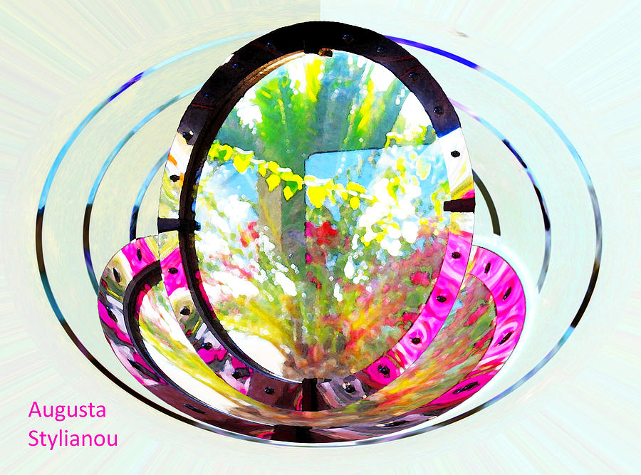Mirror Digital Art - Rotating Flowers by Augusta Stylianou