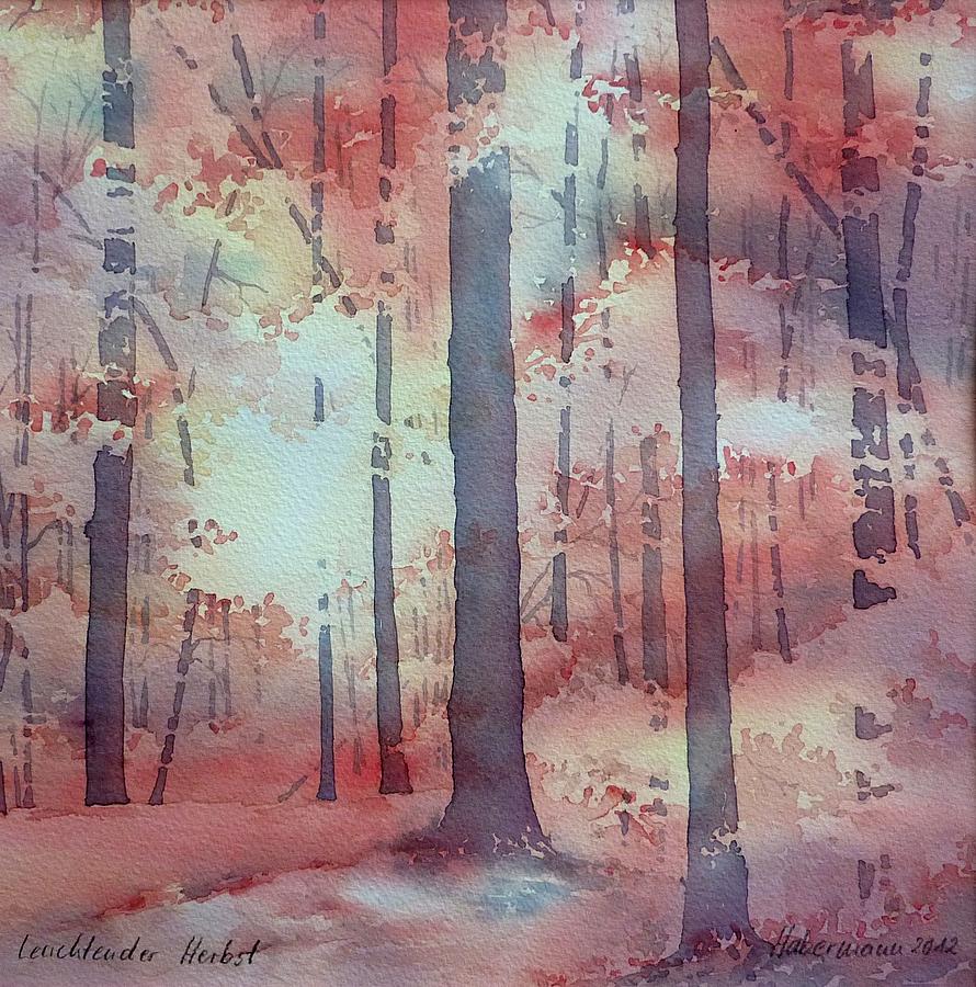 Roter Herbst Painting by Thomas Habermann Pixels