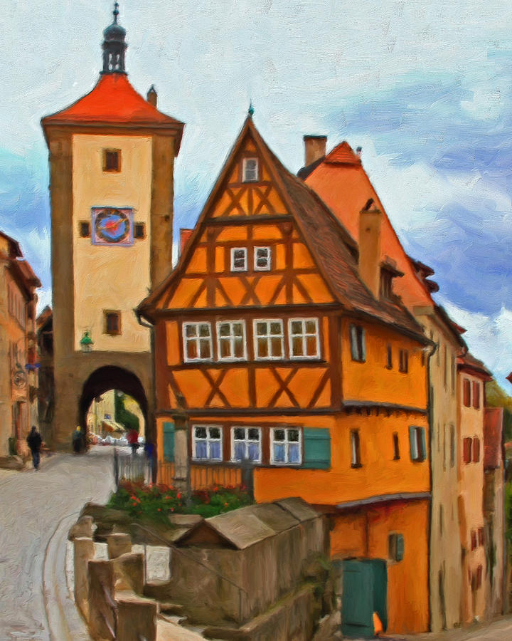 Rothenburg Painting by Michael Pickett