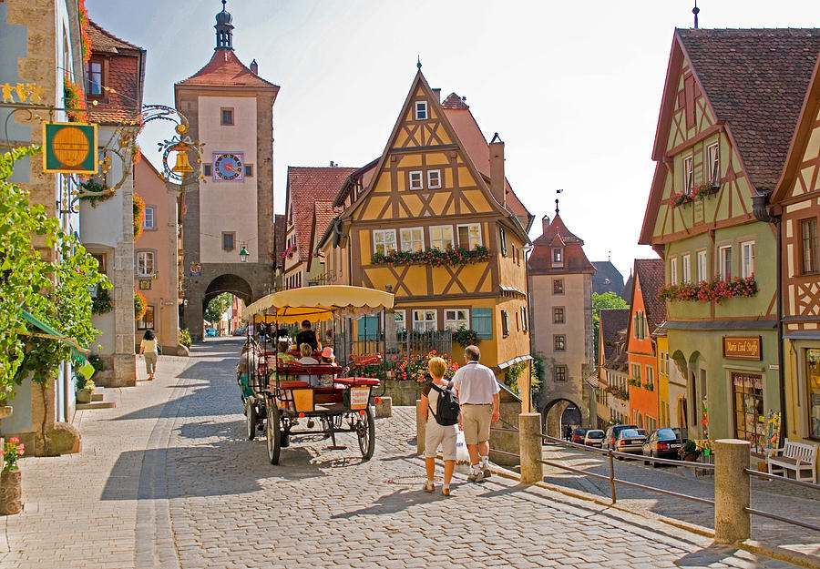 Rothenburg streets Photograph by Dennis Cox