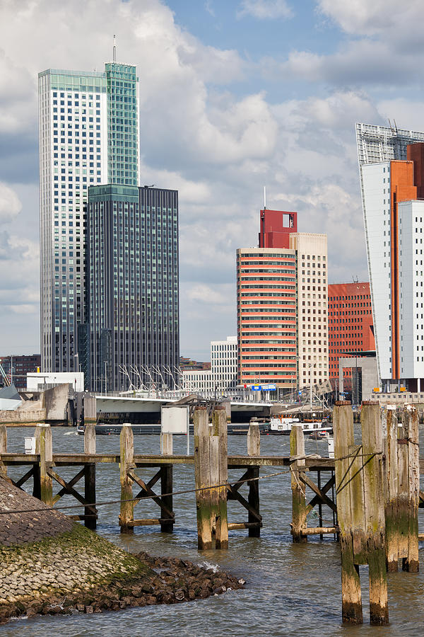 Skyscraper Photograph - Rotterdam Downtown Skyline by Artur Bogacki