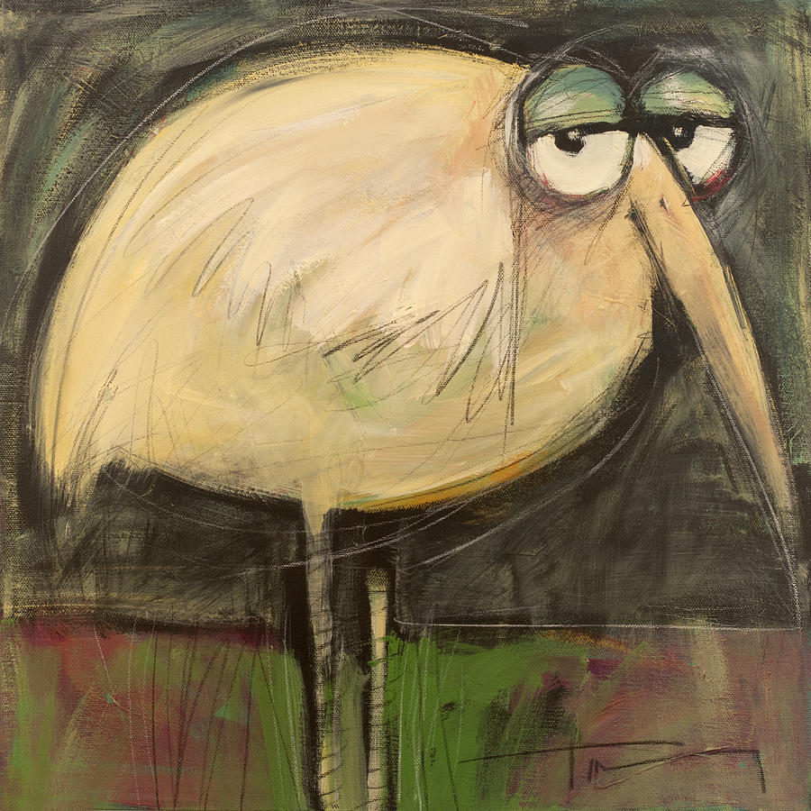 Rotund Bird Painting by Tim Nyberg