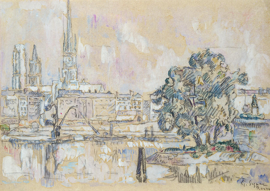 Rouen Cathedral  Painting by Paul Signac