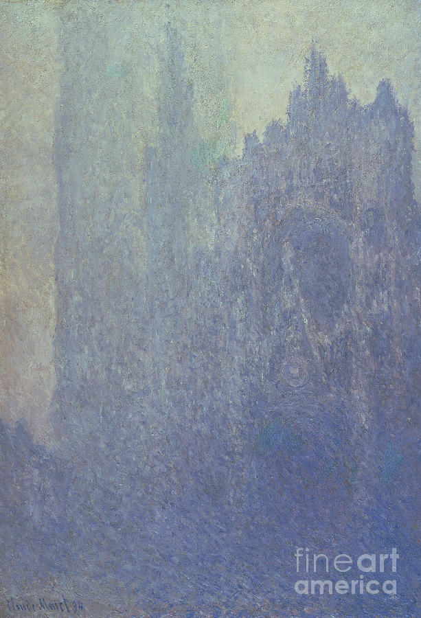 Claude Monet Painting - Rouen Cathedral Foggy Weather, 1894 by Monet by Claude Monet