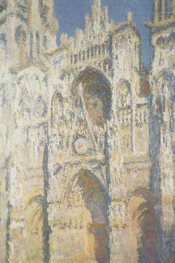 Rouen Cathedral in Full Sunlight Painting by Claude Monet