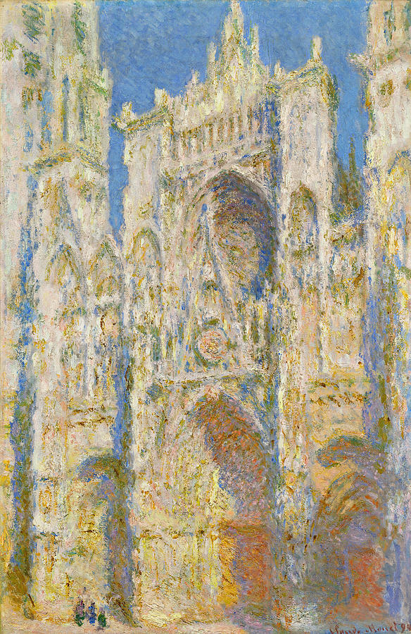 Claude Monet Painting - Rouen Cathedral West Facade Sunlight by Claude Monet