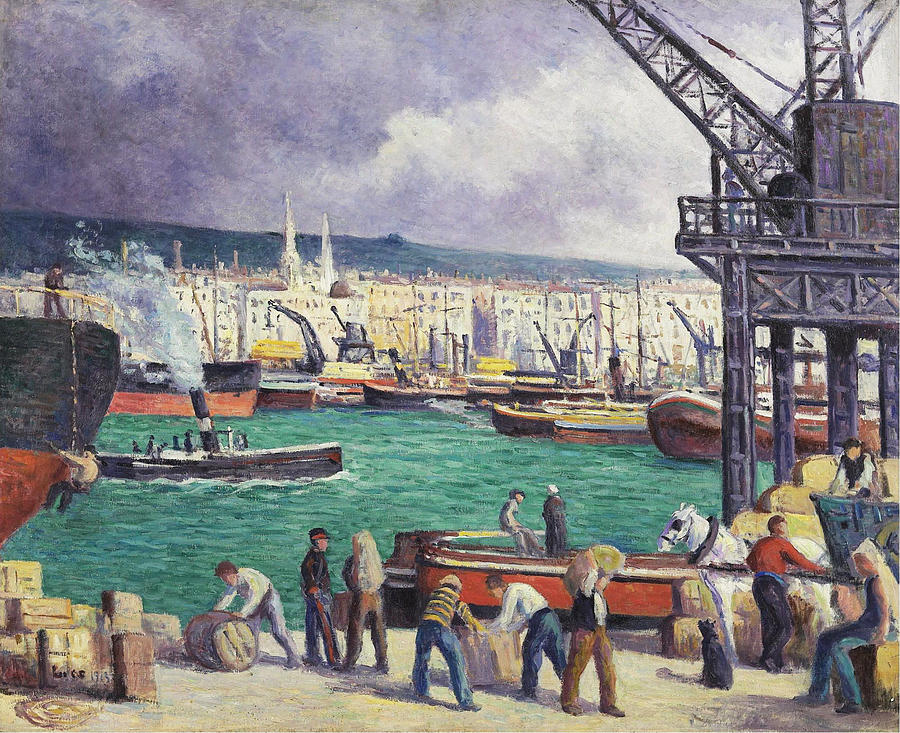 Rouen the Port Painting by Maximilien Luce Rouen the Port Painting by Maximilien Luce