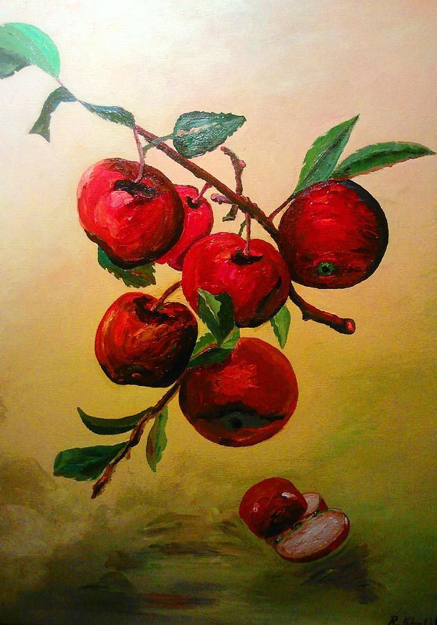 Rough Apples Painting by Ray Khalife
