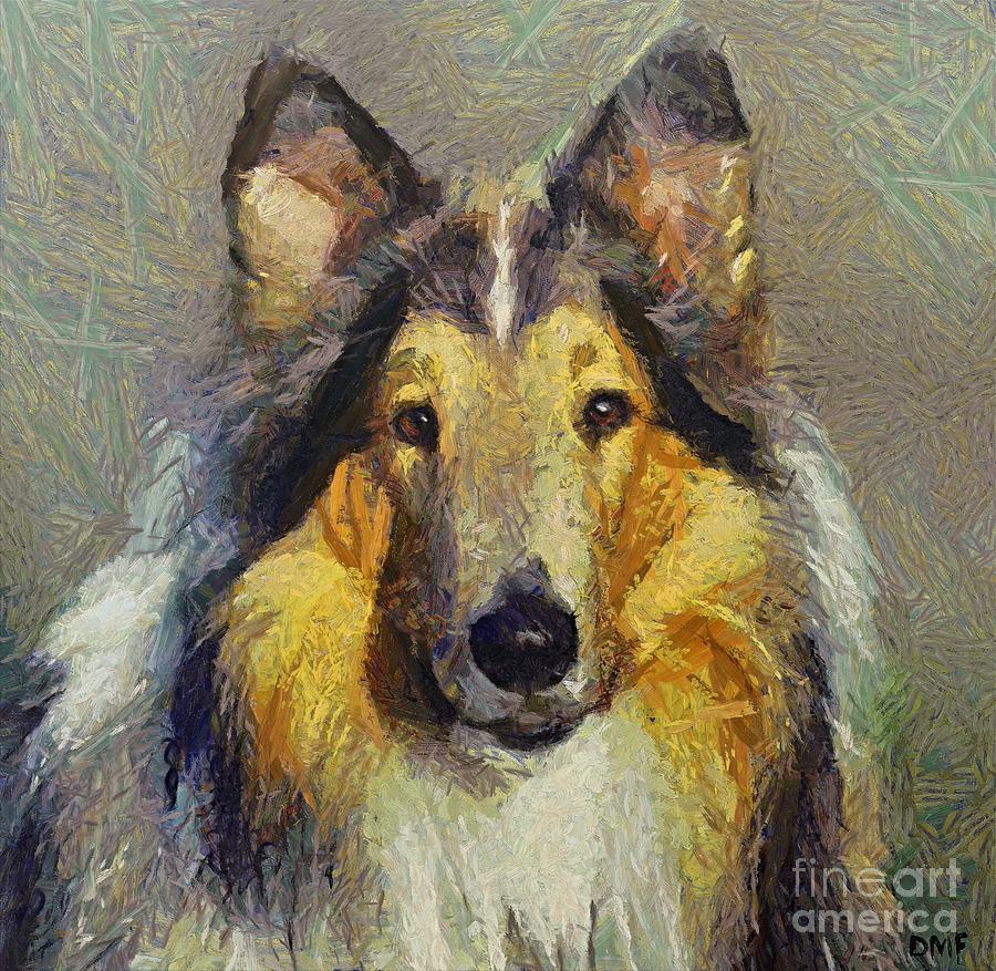 Rough Collie Painting by Dragica  Micki Fortuna