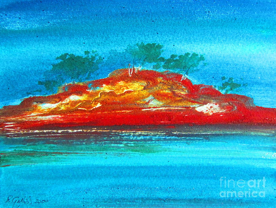 Nature Painting - Rough Hill on the Billabong 3 by Roberto Gagliardi