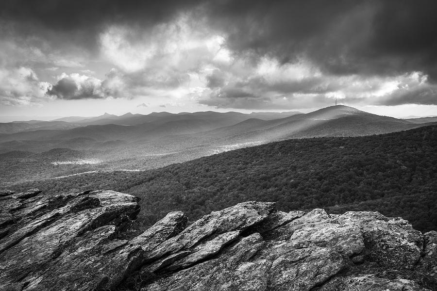 Rough Ridge Grandfather Mountain Blue Ridge Parkway - Remains of the Day Photograph by Dave Allen