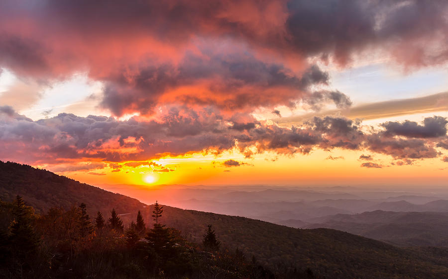 Rough Ridge Sunrise Photograph by Dave LoSapio