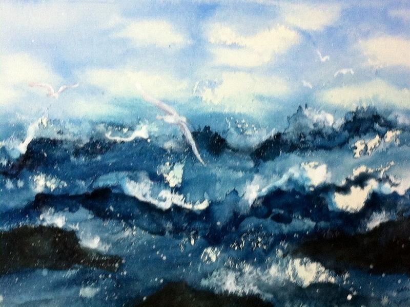 Rough Seas Painting by Karen Ann